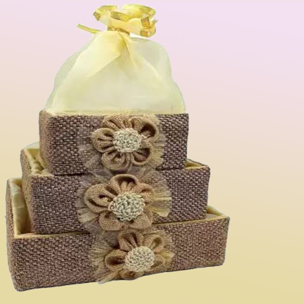 Jute Basket set for Wedding Hamper