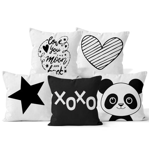 Love You To The Moon And Back Home Decor Cushion Set Of 5  (With Filler)