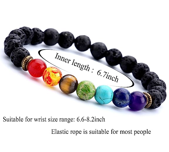 7 Chakra Lava Beads Bracelet For Girls And Boys