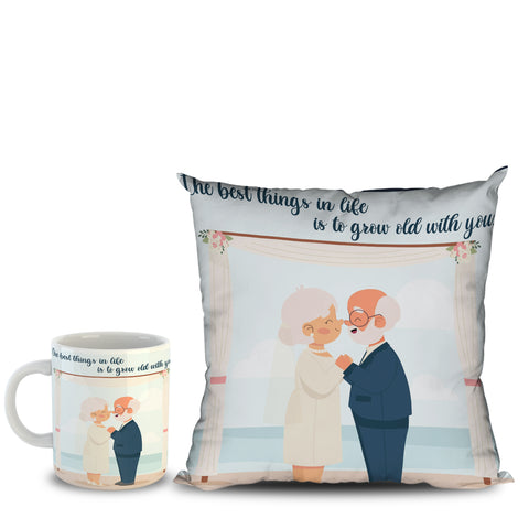 Cushion and Mug combo  for Couple