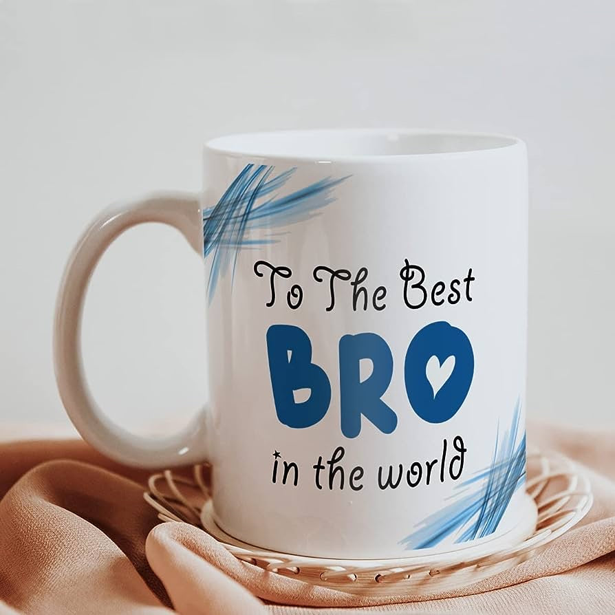 Rakhi With Printed Mug and Roli Chawal  For Your Loving Brother.