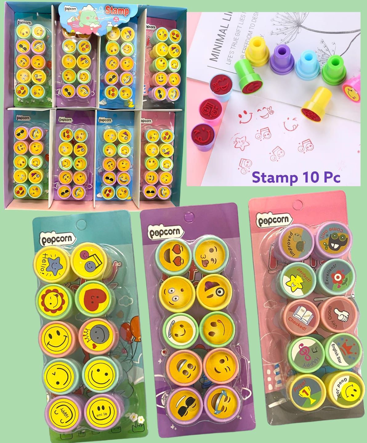 Smiley Stamps 10Pcs - Art Kit Collection