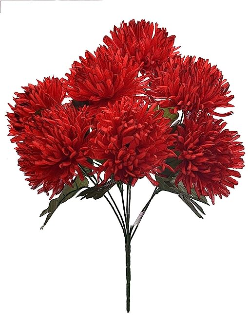 Artificial Chrysanthemum Ball Hydrangea Flower Stick for Home, Office, Bedroom, Balcony, Living Room Decoration.