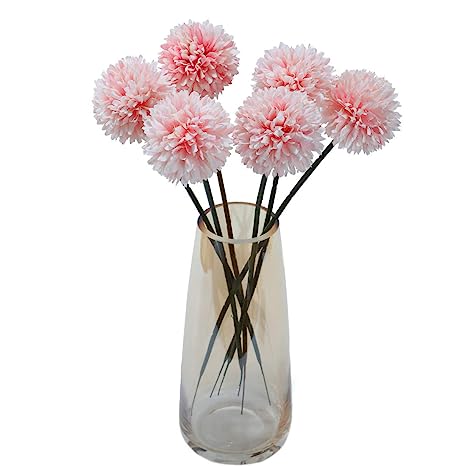 Artificial Chrysanthemum Ball Hydrangea Flower Stick for Home, Office, Bedroom, Balcony, Living Room Decoration.