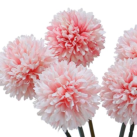 Artificial Chrysanthemum Ball Hydrangea Flower Stick for Home, Office, Bedroom, Balcony, Living Room Decoration.